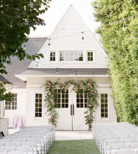 Lombardi House indoor-outdoor wedding venue with greenery and courtyard space